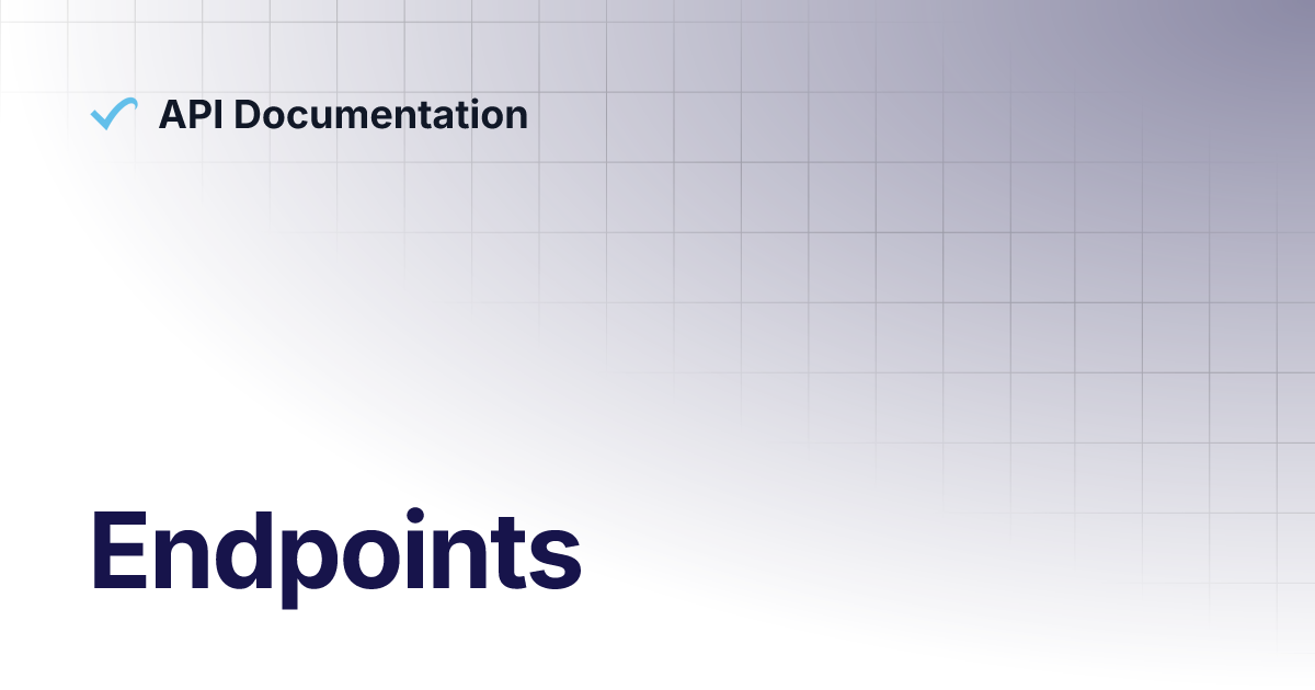 Endpoints | API Documentation